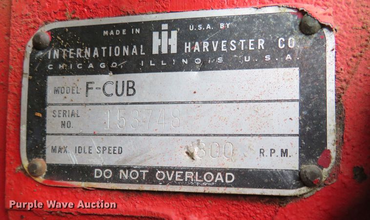 image for item DN7977 International F-Cub  tractor