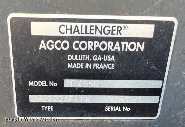 image for item DN8756 AGCO MT465B  MFWD tractor