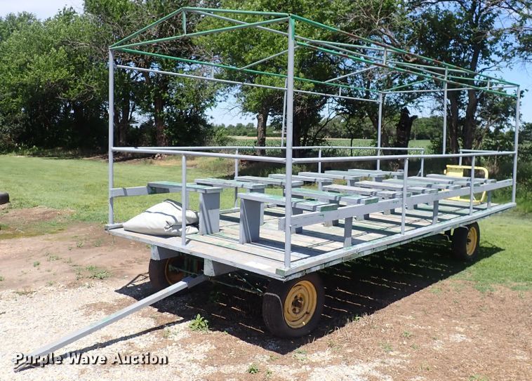 image for item DS7095 Shop built  hay passenger trailer