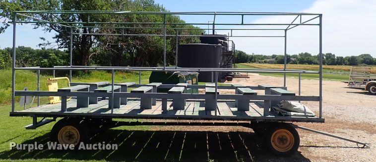 image for item DS7095 Shop built  hay passenger trailer