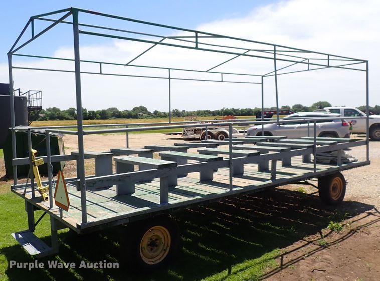image for item DS7095 Shop built  hay passenger trailer