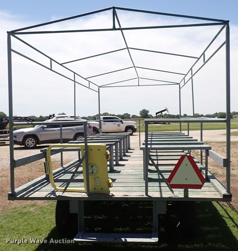 image for item DS7095 Shop built  hay passenger trailer
