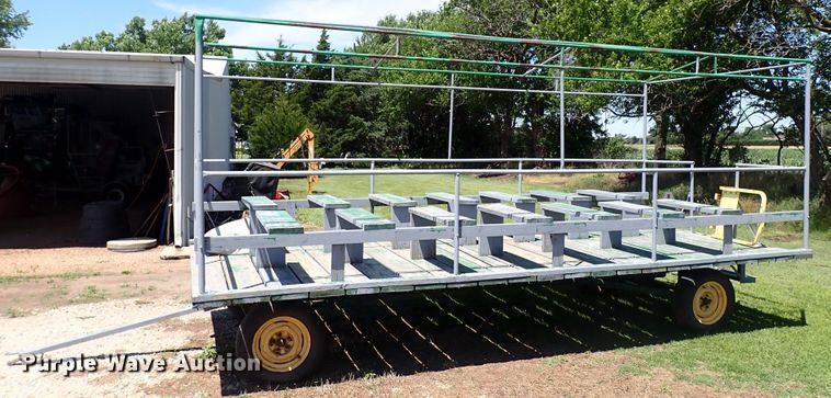 image for item DS7095 Shop built  hay passenger trailer