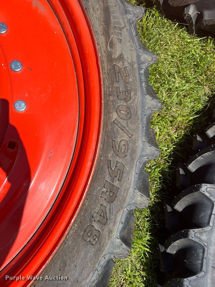 image for item HL9154 (4) Goodyear 230/95R48  tires and wheels