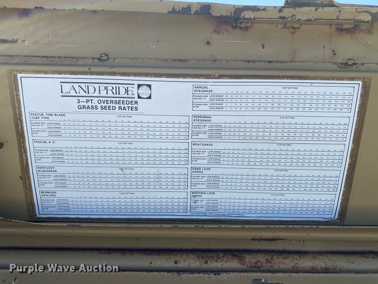 image for item JU9266 Land Pride OS1572  seeder