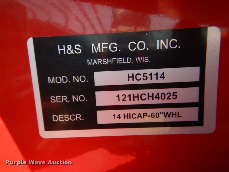 image for item KJ9890 2020 H&S 5114  hay rake