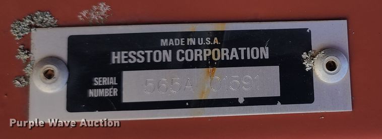 image for item KT9882 Hesston 565A  round baler