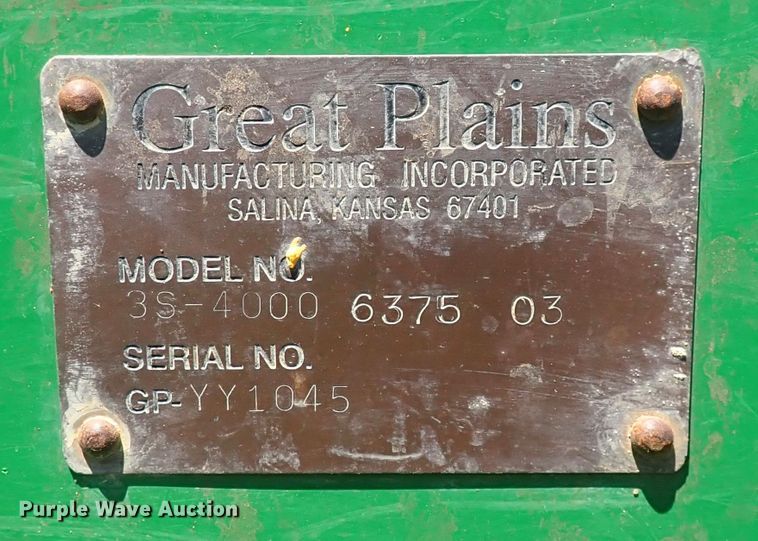 image for item DS7114 Great Plains 3S-4000 Solid Stand  grain drill