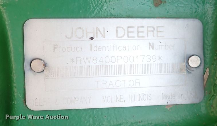 image for item DS7165 1995 John Deere 8400  MFWD tractor