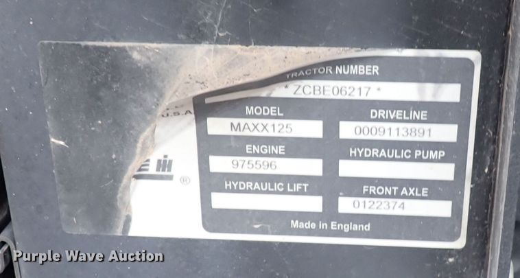image for item DS7168 2012 Case IH Maxxum 125  MFWD tractor