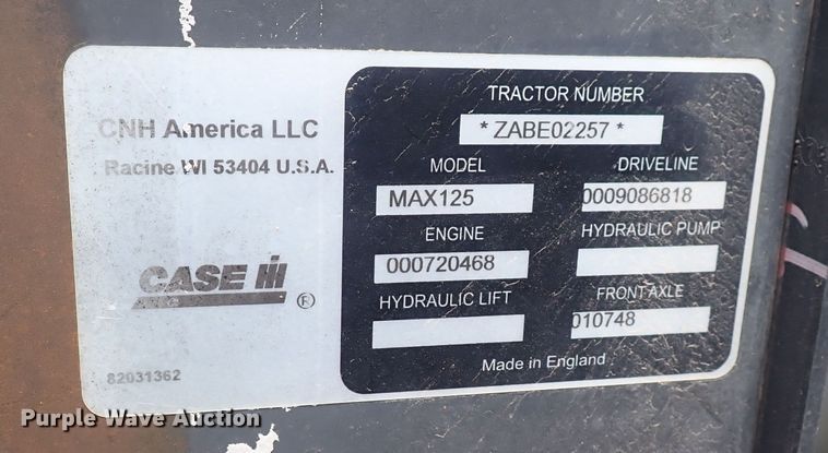 image for item DS7169 2010 Case IH Maxxum 125  MFWD tractor