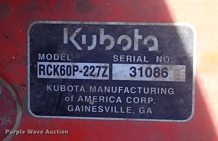 image for item LU9279 Kubota ZG227  ZTR lawn mower