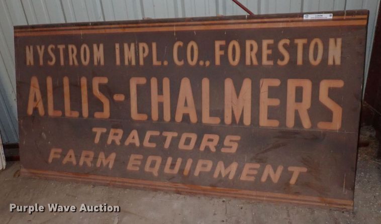 image for item LU9296 Allis Chalmers  sign