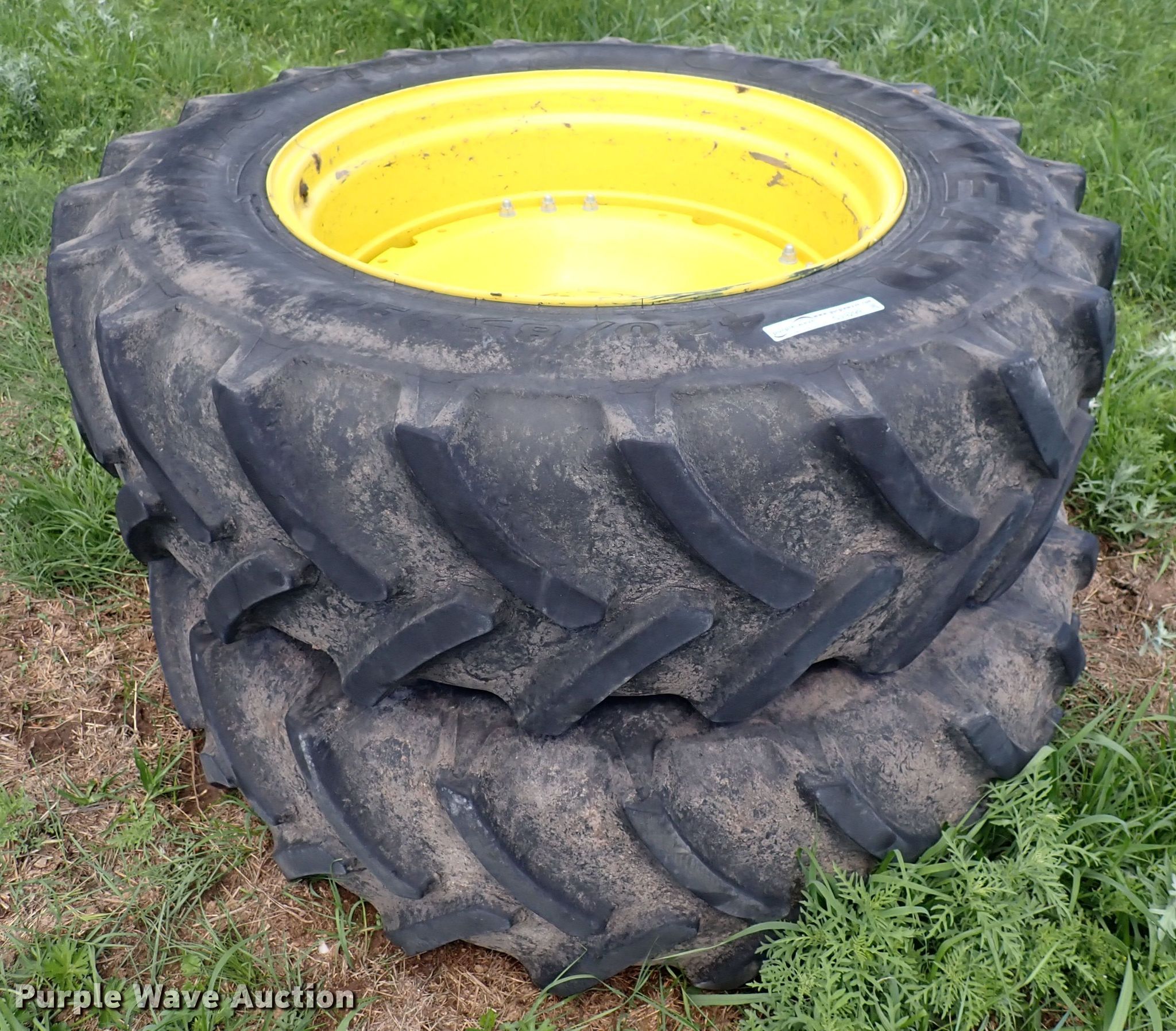 2) Goodyear 420/85R34 tires and wheels in Kingman, KS | Item
