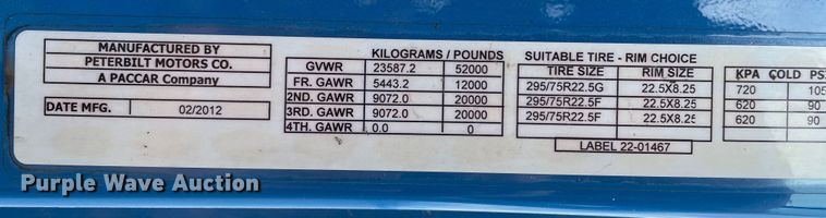 image for item DN5008 2013 Peterbilt 587  semi truck