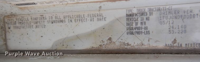 image for item DR1214 2013 Freightliner Coronado  semi truck