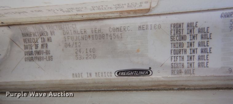 image for item DR1216 2013 Freightliner Coronado  semi truck