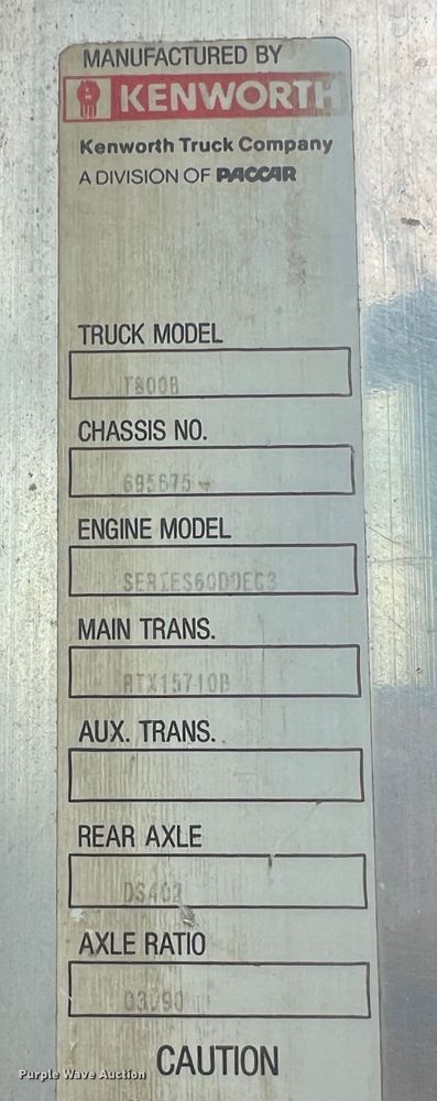 image for item HL9199 1996 Kenworth T800  semi truck