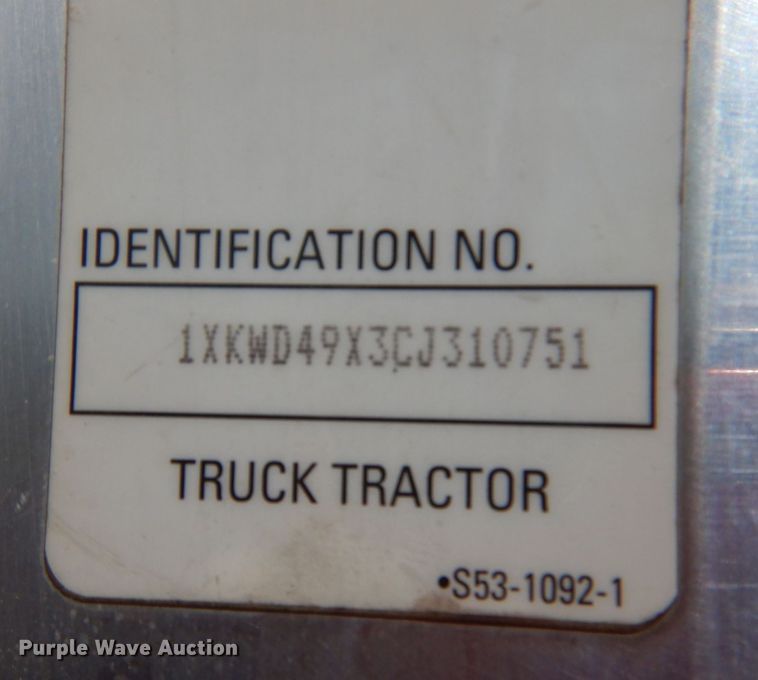 image for item KP9073 2012 Kenworth W900  semi truck