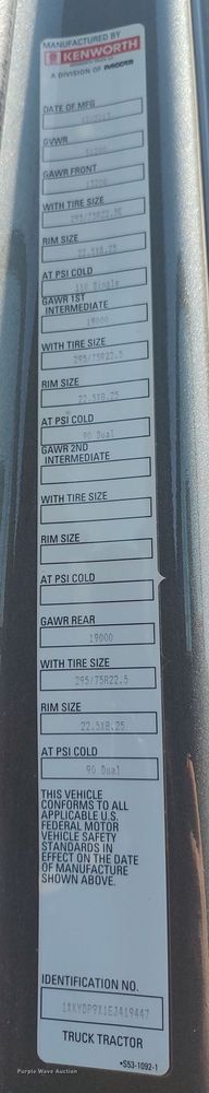 image for item LU9153 2014 Kenworth T680  semi truck