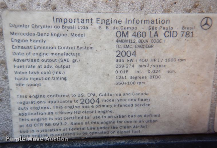 image for item MF9119 2005 Freightliner Columbia  semi truck