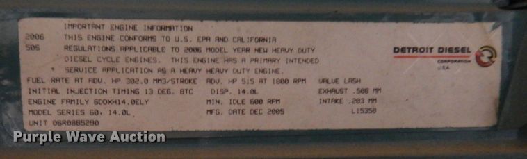 image for item MF9623 2006 Detroit Diesel Series 60  engine