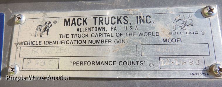 image for item MF9630 1999 Mack RD690S  ready mix truck