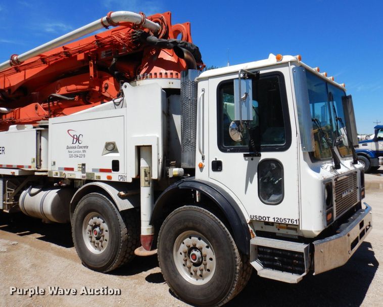 image for item MF9634 2007 Mack MR688S  concrete pump truck