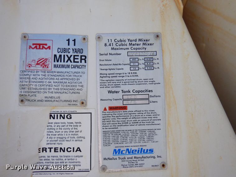 image for item MF9639 2009 Kenworth W900  ready mix truck