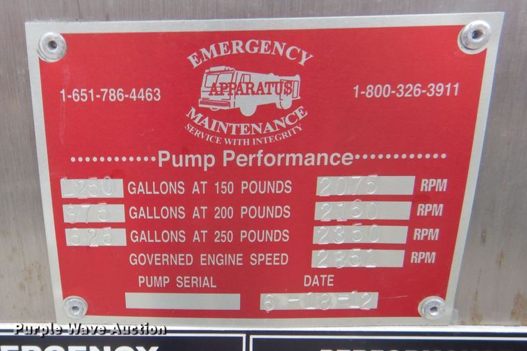 image for item DJ3841 1986 Federal Motors  pumper fire truck