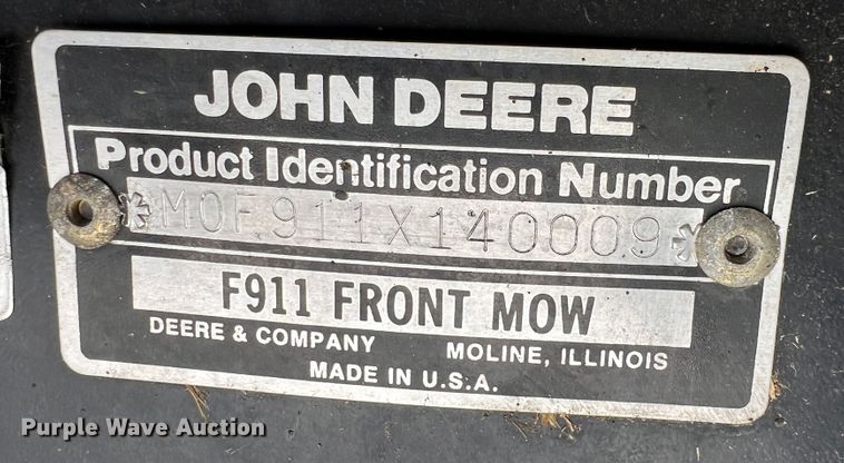 image for item DJ7664 John Deere F911  lawn mower