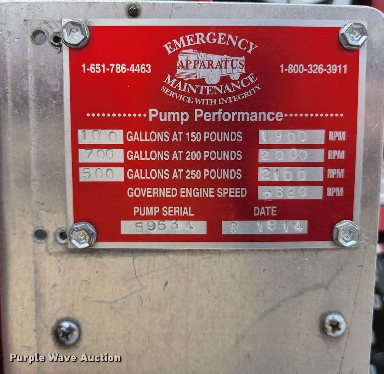 image for item DL6575 1990 Ford F800  fire truck