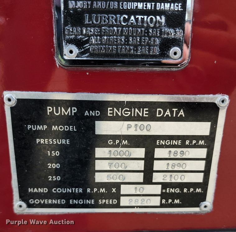 image for item DL6575 1990 Ford F800  fire truck