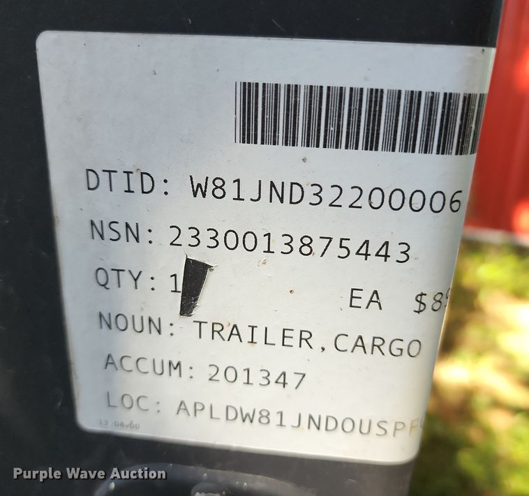 image for item DL6630 Utility trailer