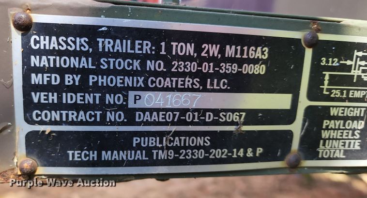 image for item DL6631 Utility trailer