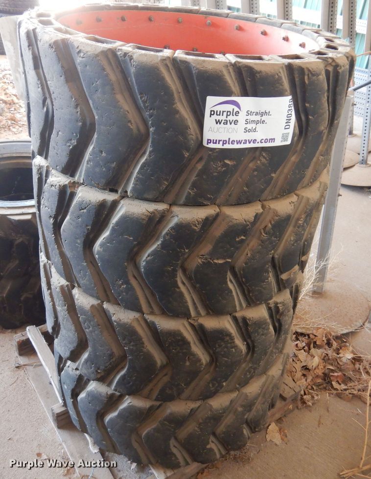 image for item DN0388 (4) soild skid steer tires and wheels