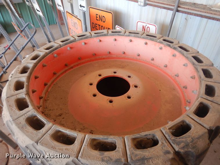 image for item DN0388 (4) soild skid steer tires and wheels