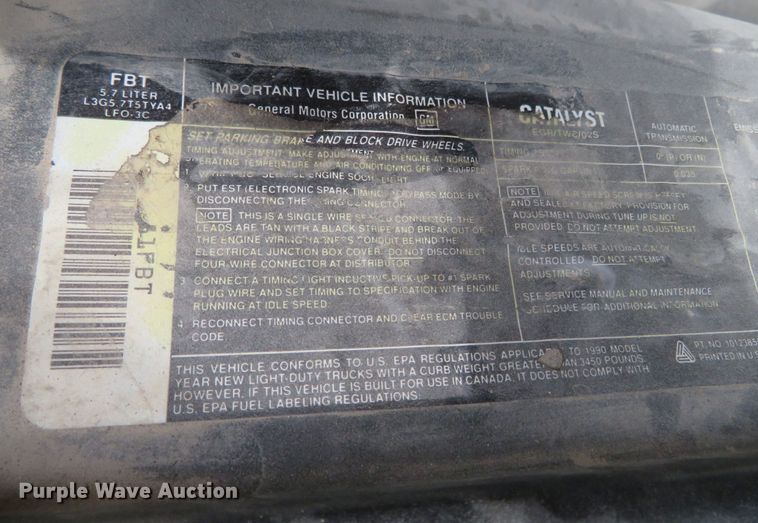 image for item DR0087 1990 Chevrolet Cheyenne 1500  pickup truck