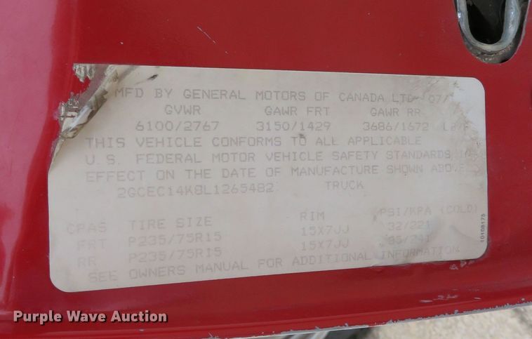 image for item DR0087 1990 Chevrolet Cheyenne 1500  pickup truck