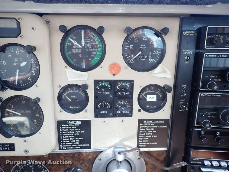 image for item DS7109 1976 Beechcraft Bonanza A-36  airplane