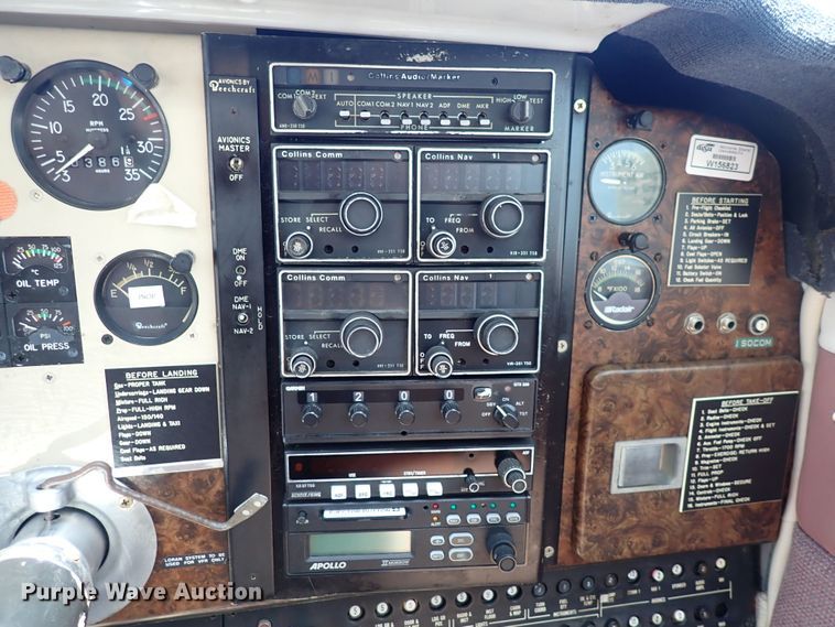 image for item DS7109 1976 Beechcraft Bonanza A-36  airplane