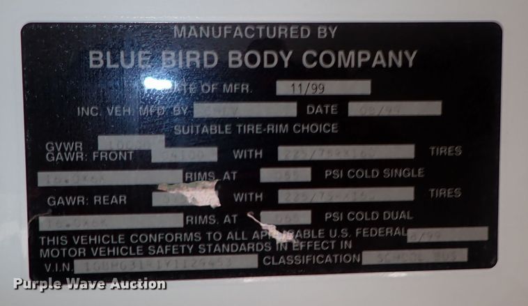 image for item DS7203 2000 Chevrolet Express  school bus