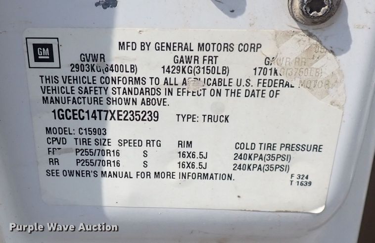 image for item DS7214 1999 Chevrolet Silverado 1500  pickup truck