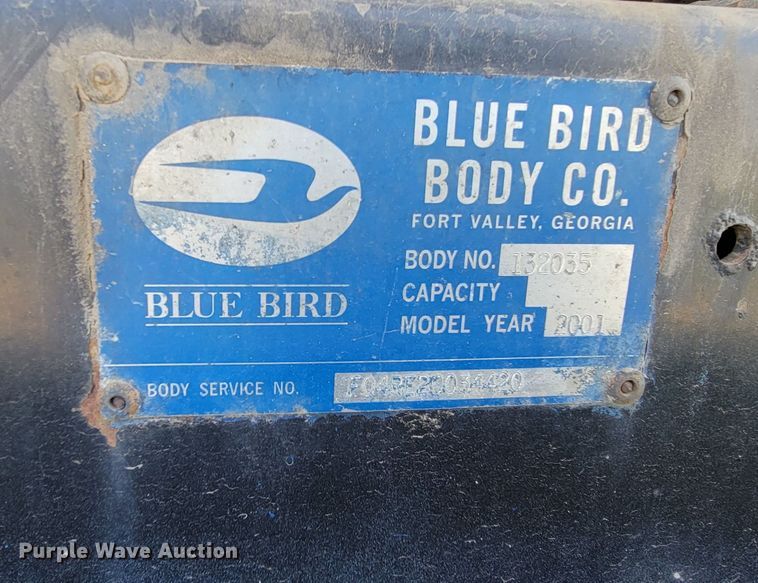 image for item JG9805 2001 Blue Bird  coach bus