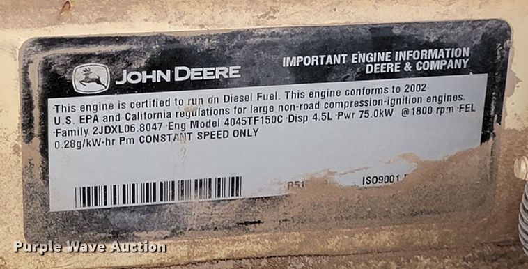 image for item JG9814 2002 Kohler 60  generator