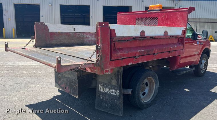 image for item KC9854 2003 Ford F550 XL  dump flatbed pickup truck