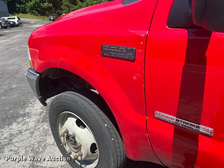 image for item KC9854 2003 Ford F550 XL  dump flatbed pickup truck