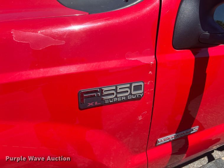 image for item KC9854 2003 Ford F550 XL  dump flatbed pickup truck