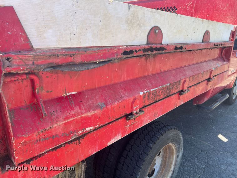 image for item KC9854 2003 Ford F550 XL  dump flatbed pickup truck