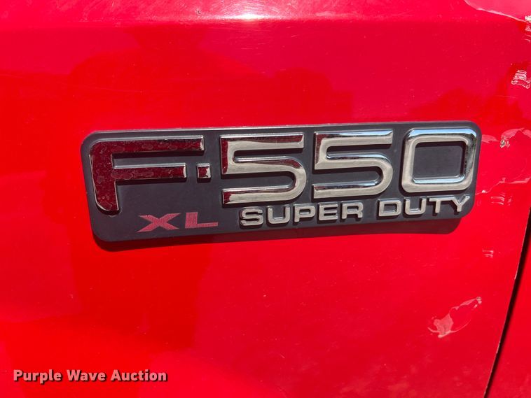 image for item KC9854 2003 Ford F550 XL  dump flatbed pickup truck